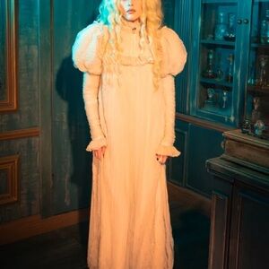 ISO- CRIMSON PEAK™ Edith Victorian Gown in Ivory La Femme En Noir